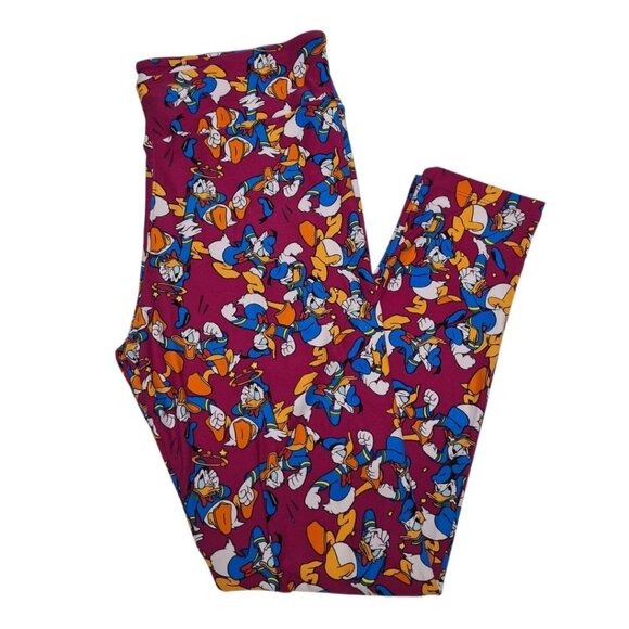 Lularoe Leggings Donald Duck Disney Tall Curvy Cartoon Sailor Angry Upset Womens - Picture 1 of 4